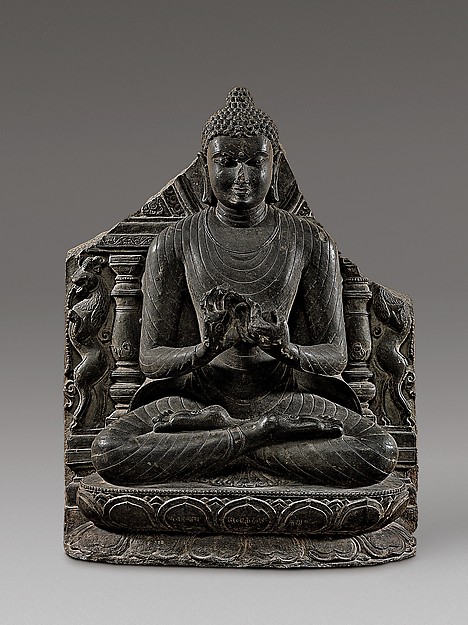 Buddha Preaching the First Sermon at Sarnath, 11th century